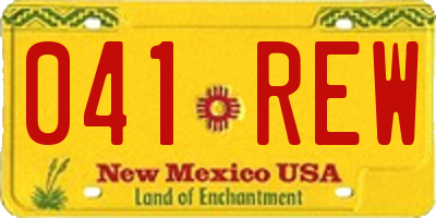 NM license plate 041REW
