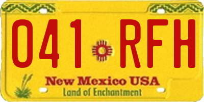 NM license plate 041RFH