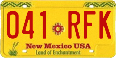 NM license plate 041RFK