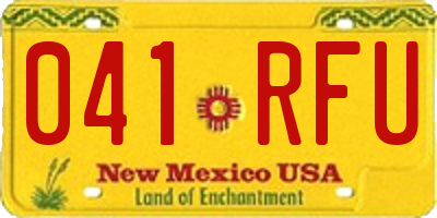 NM license plate 041RFU