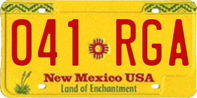 NM license plate 041RGA