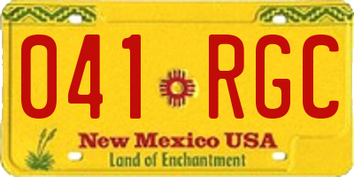NM license plate 041RGC