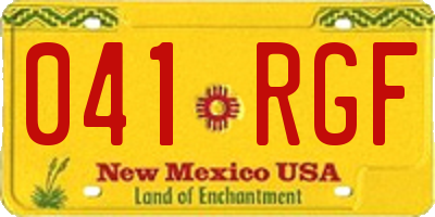 NM license plate 041RGF
