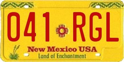 NM license plate 041RGL