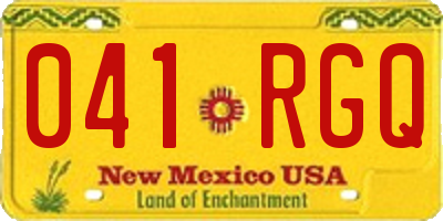 NM license plate 041RGQ