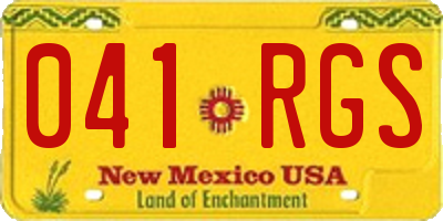 NM license plate 041RGS