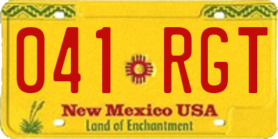 NM license plate 041RGT