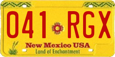NM license plate 041RGX