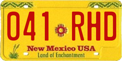 NM license plate 041RHD
