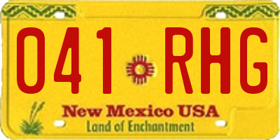 NM license plate 041RHG