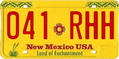 NM license plate 041RHH