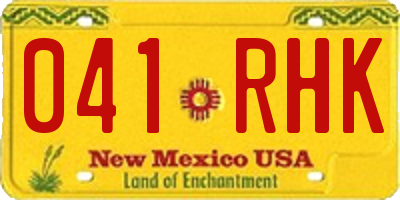 NM license plate 041RHK