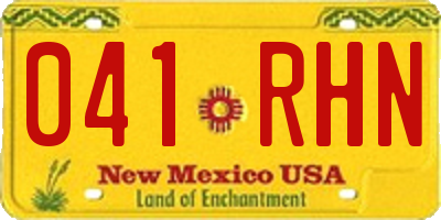 NM license plate 041RHN