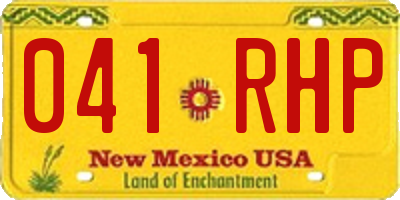 NM license plate 041RHP