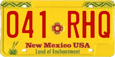 NM license plate 041RHQ