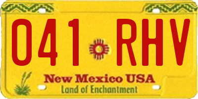 NM license plate 041RHV