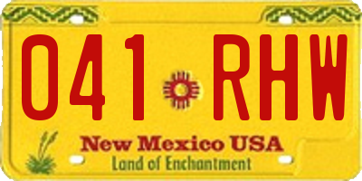 NM license plate 041RHW