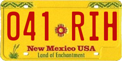 NM license plate 041RIH