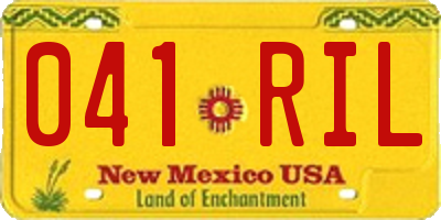 NM license plate 041RIL