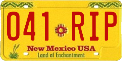 NM license plate 041RIP