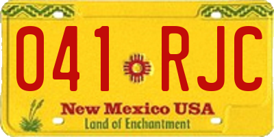 NM license plate 041RJC