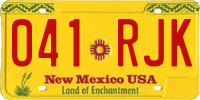 NM license plate 041RJK