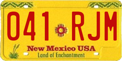 NM license plate 041RJM