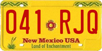 NM license plate 041RJQ