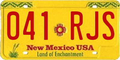 NM license plate 041RJS