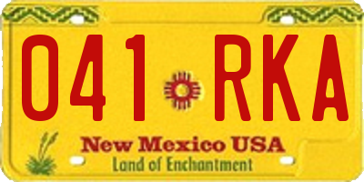 NM license plate 041RKA
