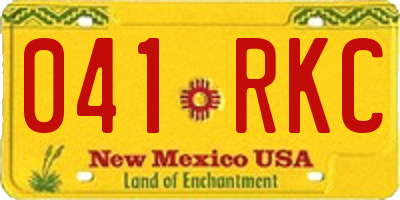 NM license plate 041RKC