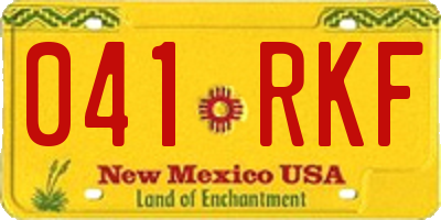 NM license plate 041RKF