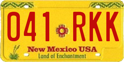 NM license plate 041RKK