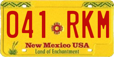 NM license plate 041RKM