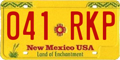 NM license plate 041RKP