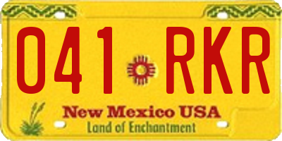 NM license plate 041RKR