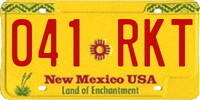 NM license plate 041RKT