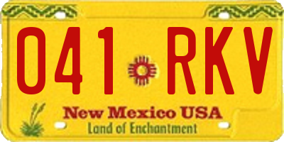 NM license plate 041RKV