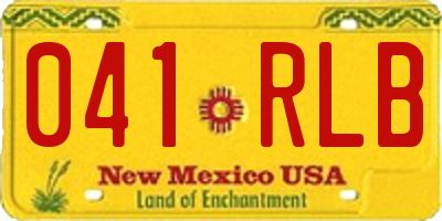 NM license plate 041RLB