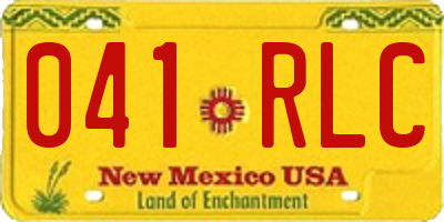 NM license plate 041RLC