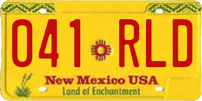 NM license plate 041RLD