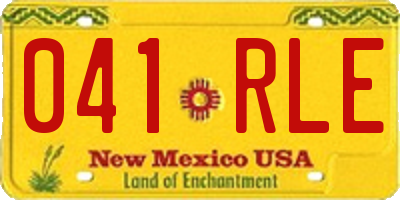 NM license plate 041RLE