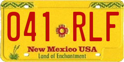 NM license plate 041RLF
