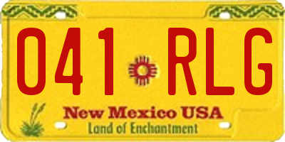 NM license plate 041RLG