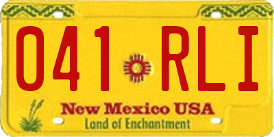 NM license plate 041RLI