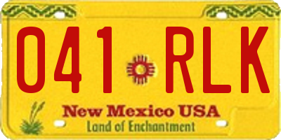 NM license plate 041RLK