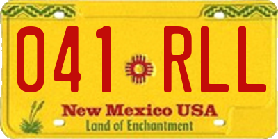 NM license plate 041RLL