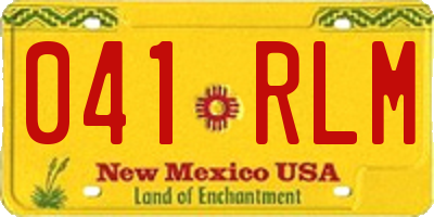 NM license plate 041RLM