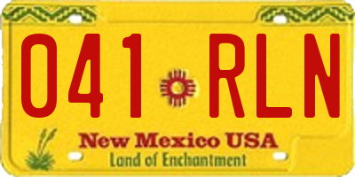 NM license plate 041RLN