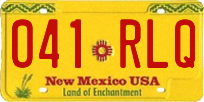 NM license plate 041RLQ